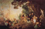 Jean-Antoine Watteau Pilgrimage to Cythera Sweden oil painting artist